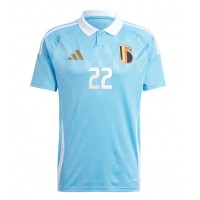 Belgium Jeremy Doku #22 Replica Away Shirt Euro 2024 Short Sleeve